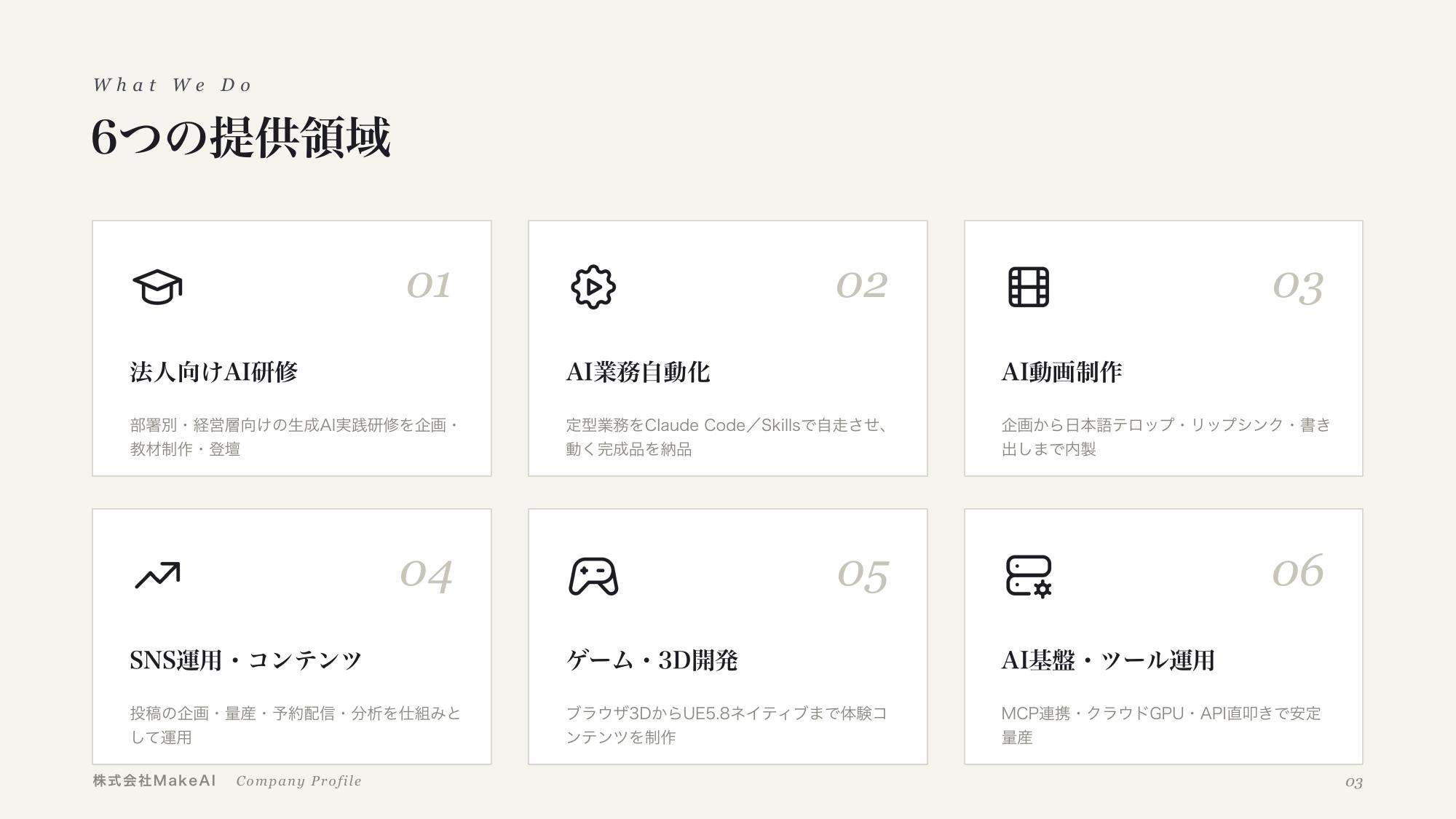 自社制作の法人向け資料